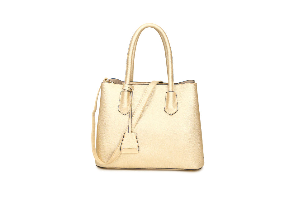 Long & Son Ladies Gold Crossbody Satchel Bag Designer Shoulder Bag