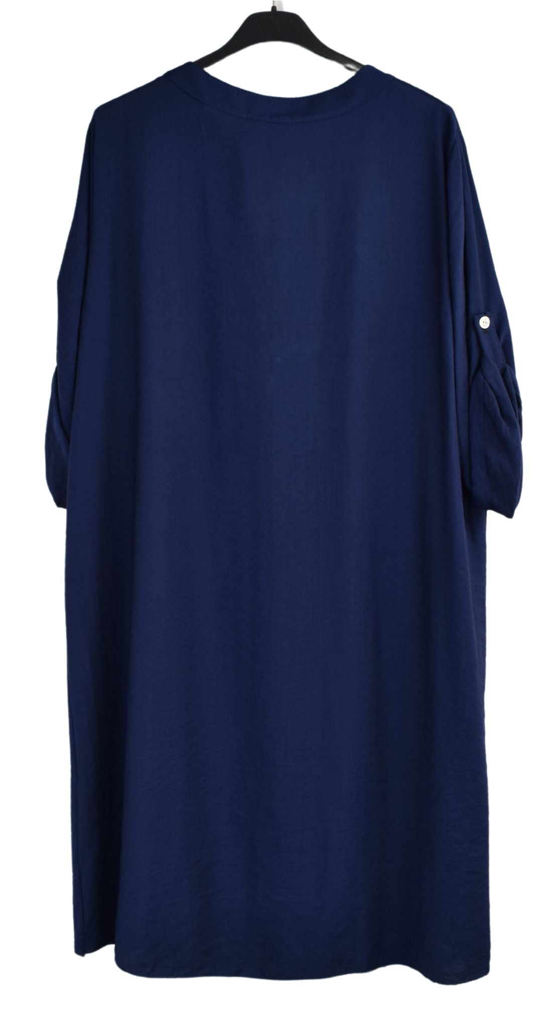 A-line Lightweight Midi Dress with Button Detail Women's Knee length dress for Summer