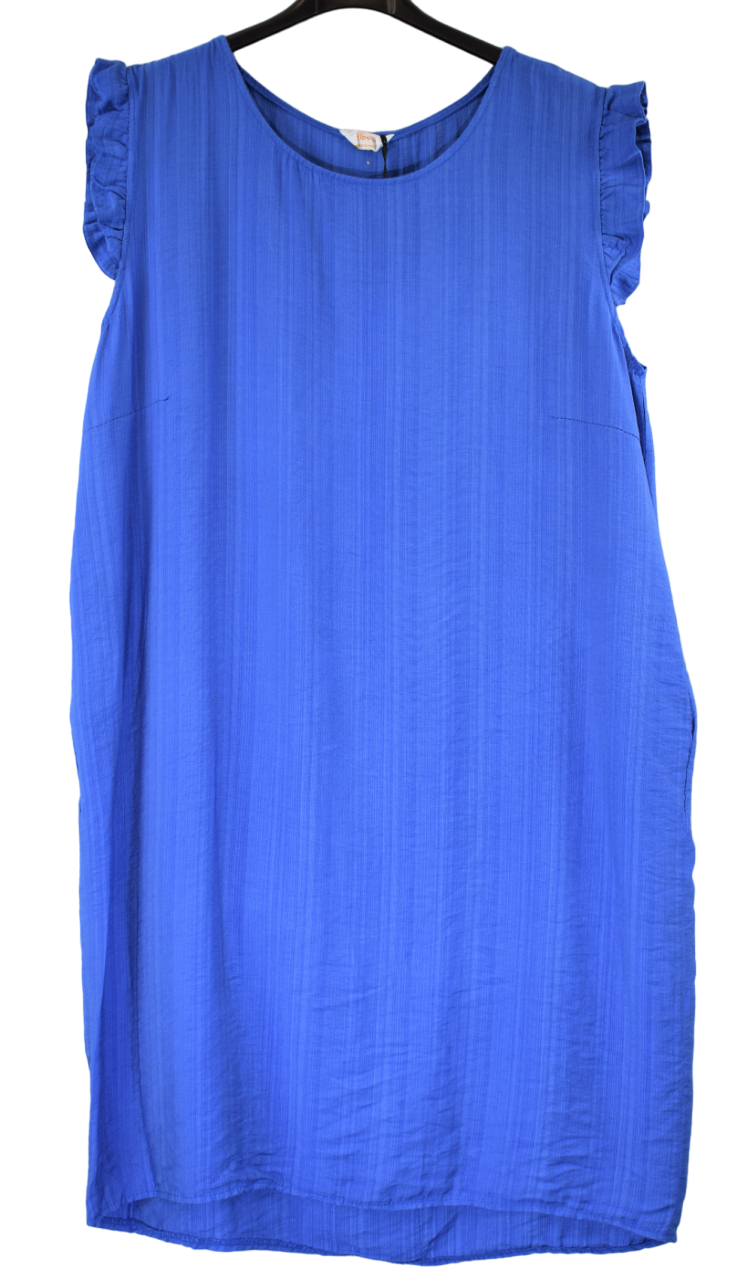 Ladies Italian Lagenlook Back Button Detail Summer Midi Dress