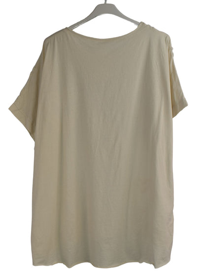 Love Heart Ruffle Embellished Cotton Top Women's Casual Summer Top T-shirt Tee