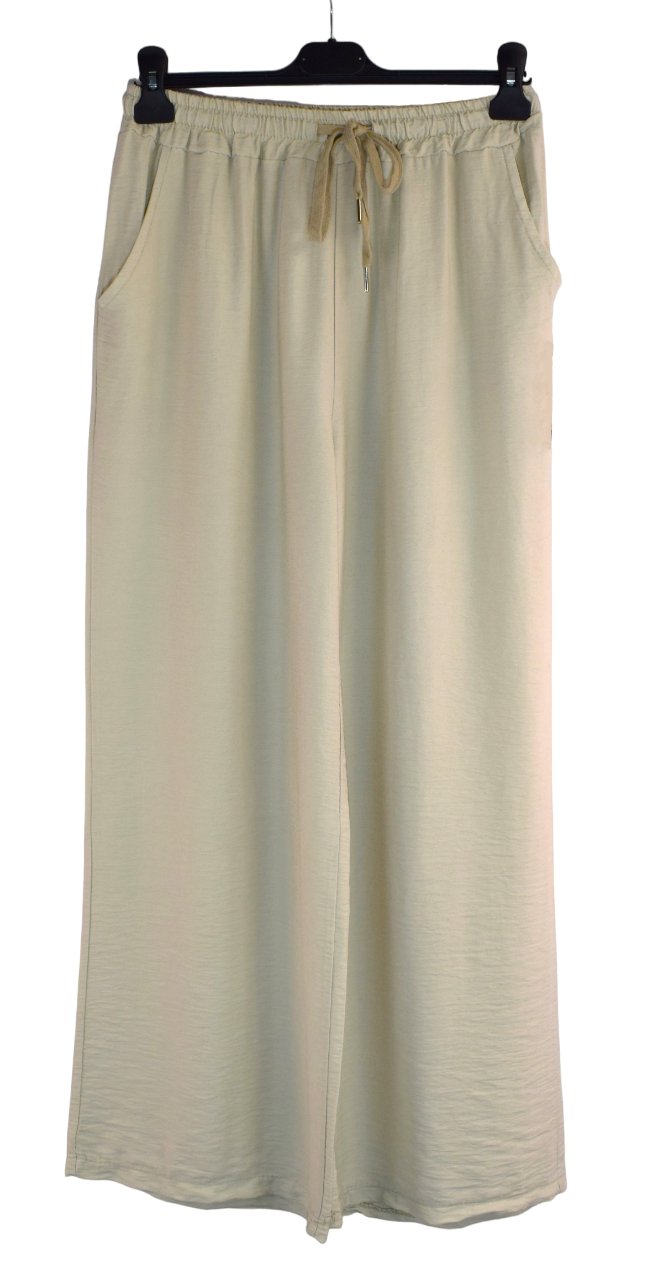 Linen Blend Wide Leg Trousers Summer Lightweight Linen Viscose Palazzo Trousers for Women