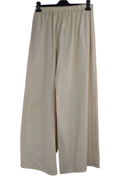 Linen Wide Leg Trouser with Button Detailing Palazzo Trouser for Women Casual Culottes