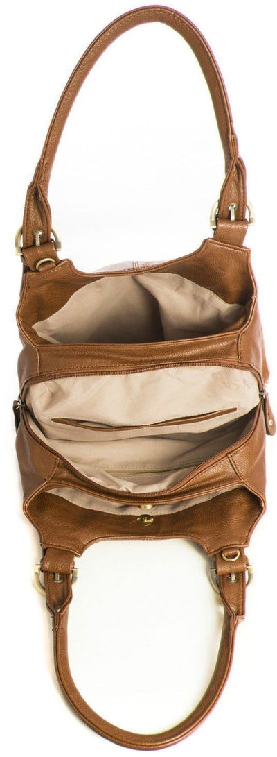 Long & Son Ladies Medium Buckle Detail Designer Shoulder Bag