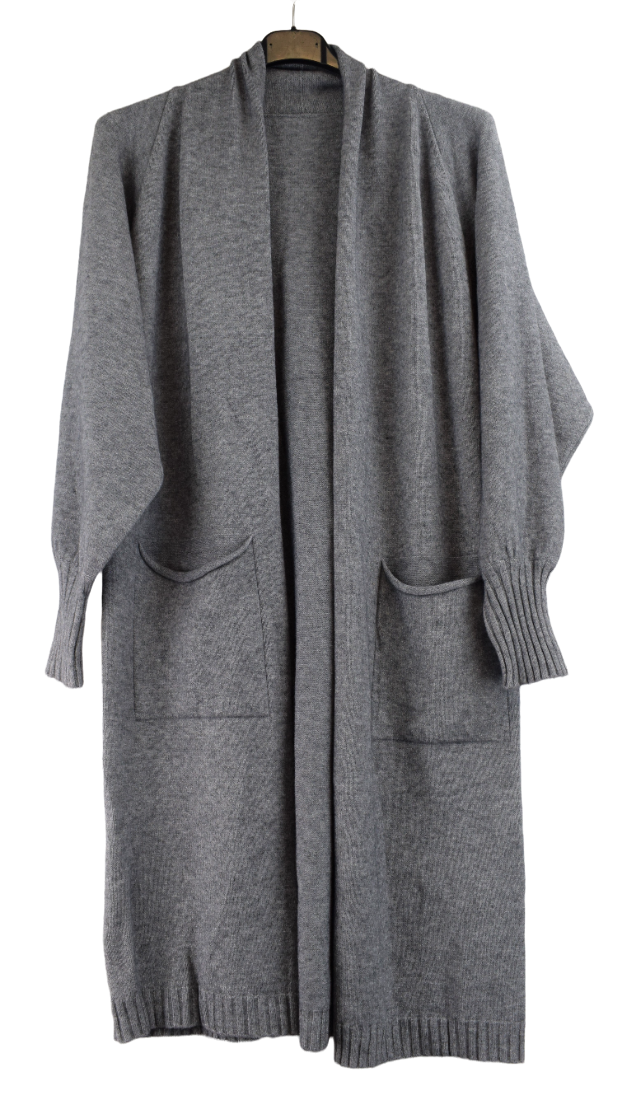 Ladies Italian Shawl Collar Warm Soft Knit Cardigan with Pockets
