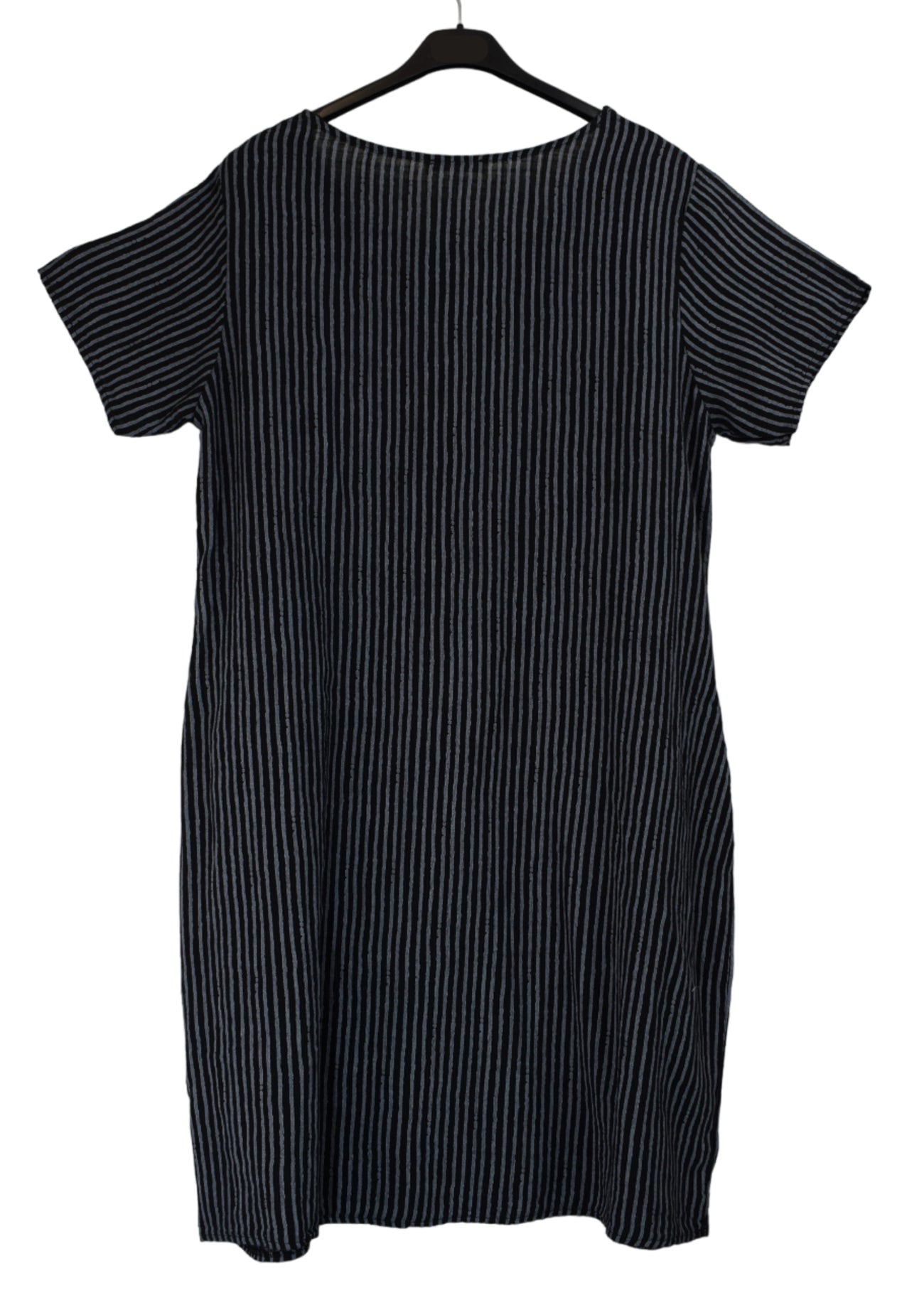 Ladies Italian Lagenlook Lightweight Cotton Stripe Tunic Summer Dress SS24