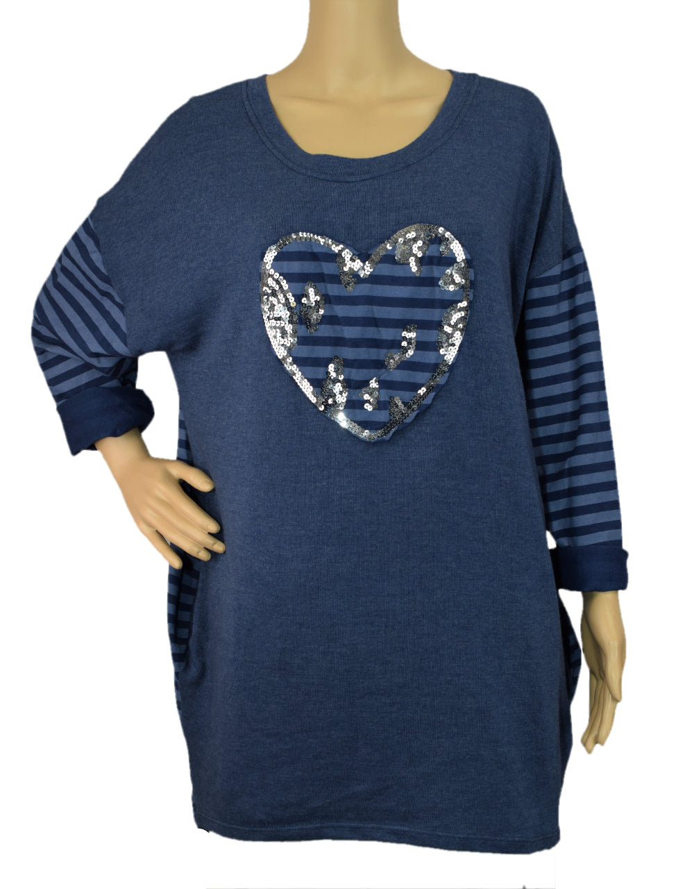 Metallic Heart Tunic Top main image 1
