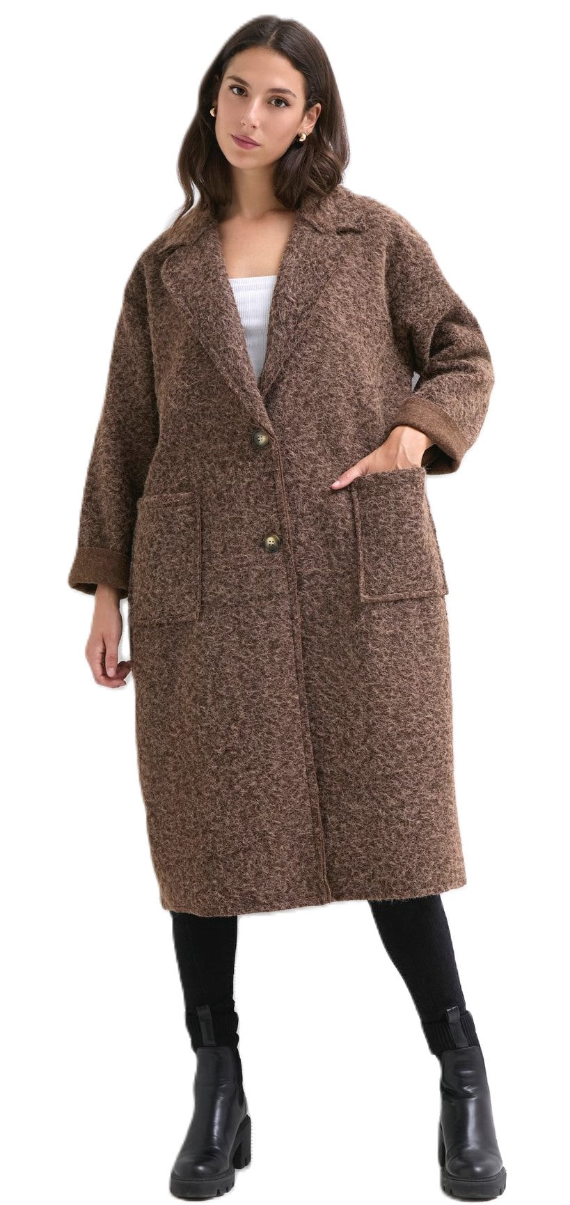 Italian Lagenlook Single Breasted Coatigan Warm Coat Jacket Autumn Winter Collection