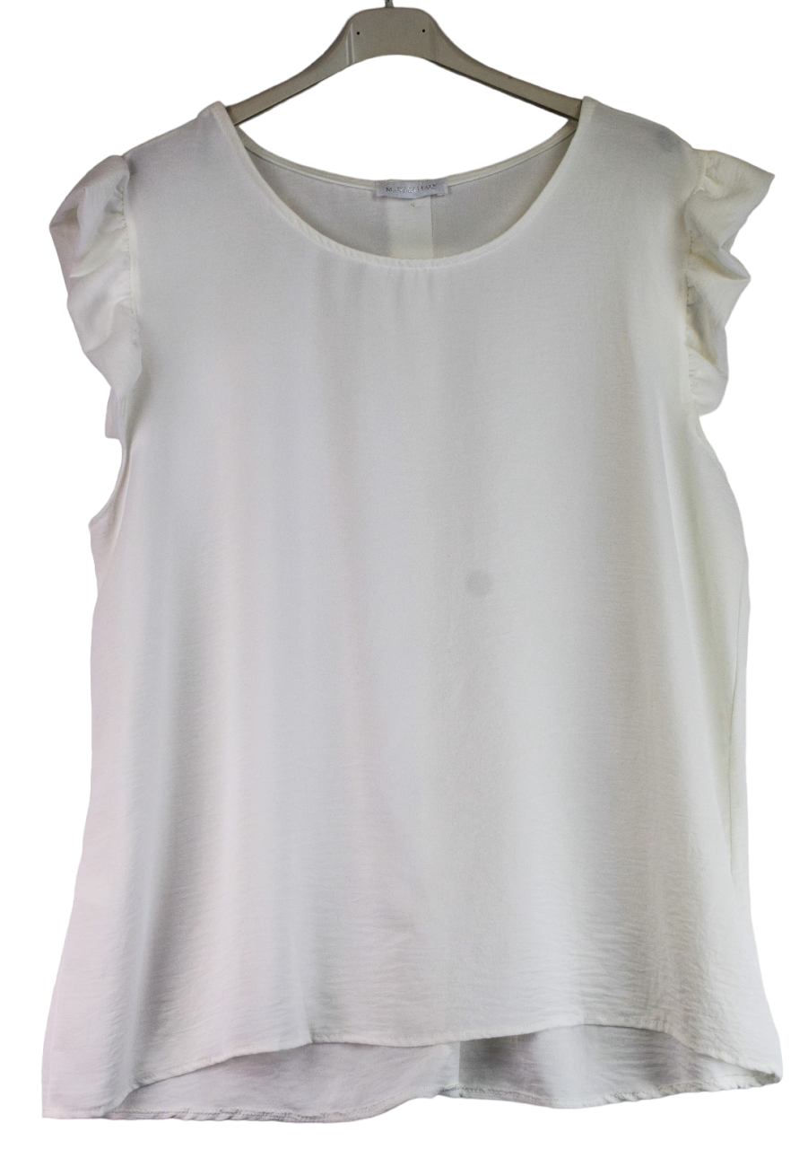 Ladies Italian Lagenlook Button Back Vest Top