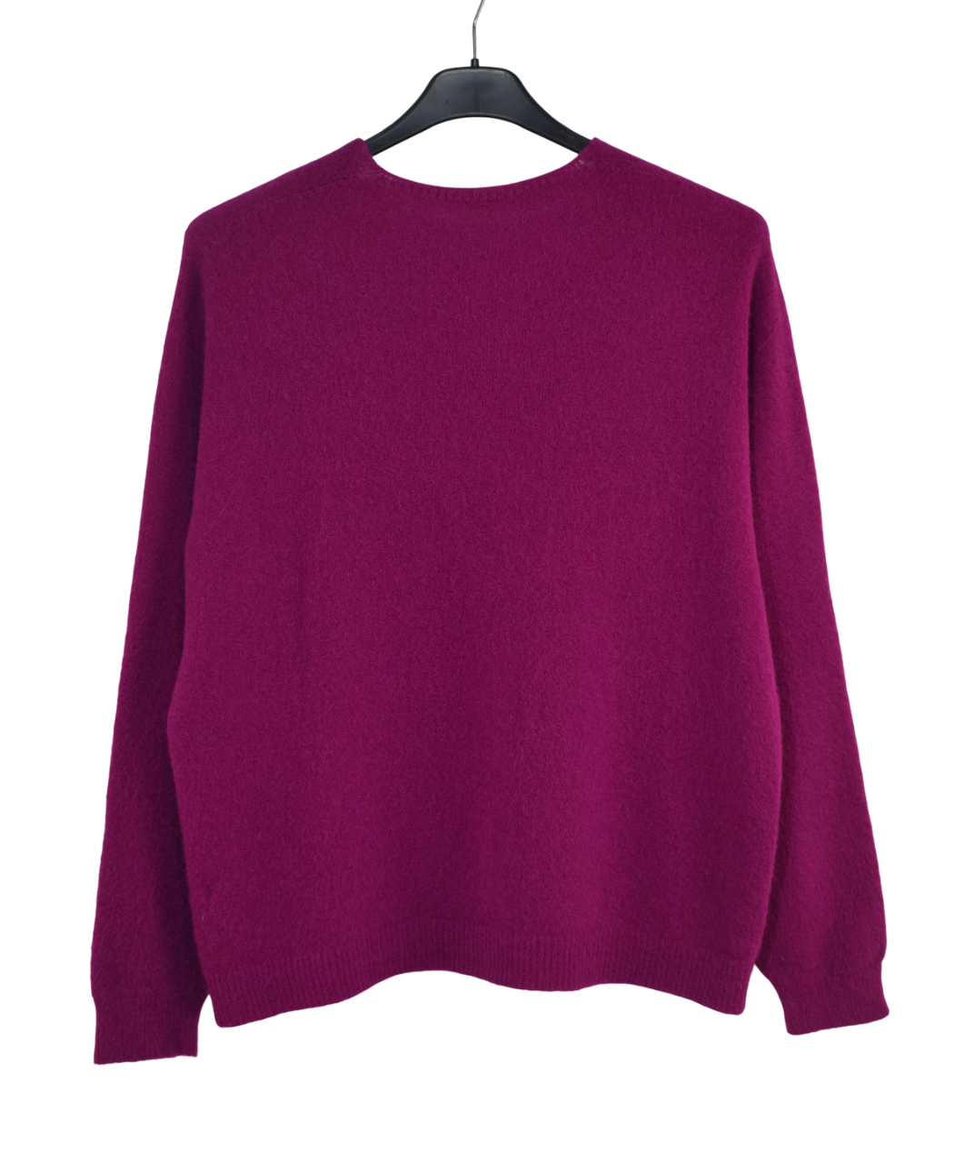 Ladies Italian Lagenlook Soft Knit V-Neck Button Through Long Sleeve Cardigan