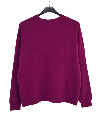 Ladies Italian Lagenlook Soft Knit V-Neck Button Through Long Sleeve Cardigan