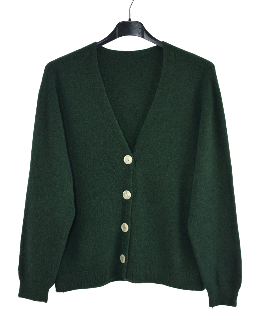 Ladies Italian Lagenlook Soft Knit V-Neck Button Through Long Sleeve Cardigan