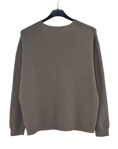 Ladies Italian Lagenlook Soft Knit V-Neck Button Through Long Sleeve Cardigan