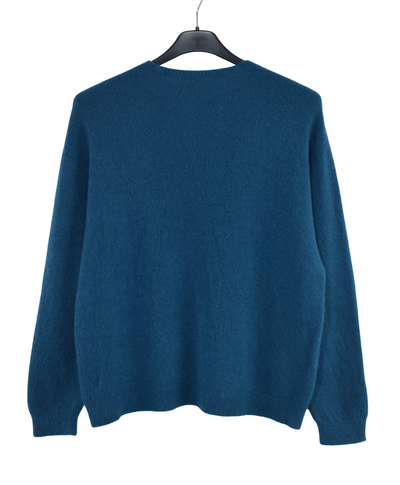 Ladies Italian Lagenlook Soft Knit V-Neck Button Through Long Sleeve Cardigan