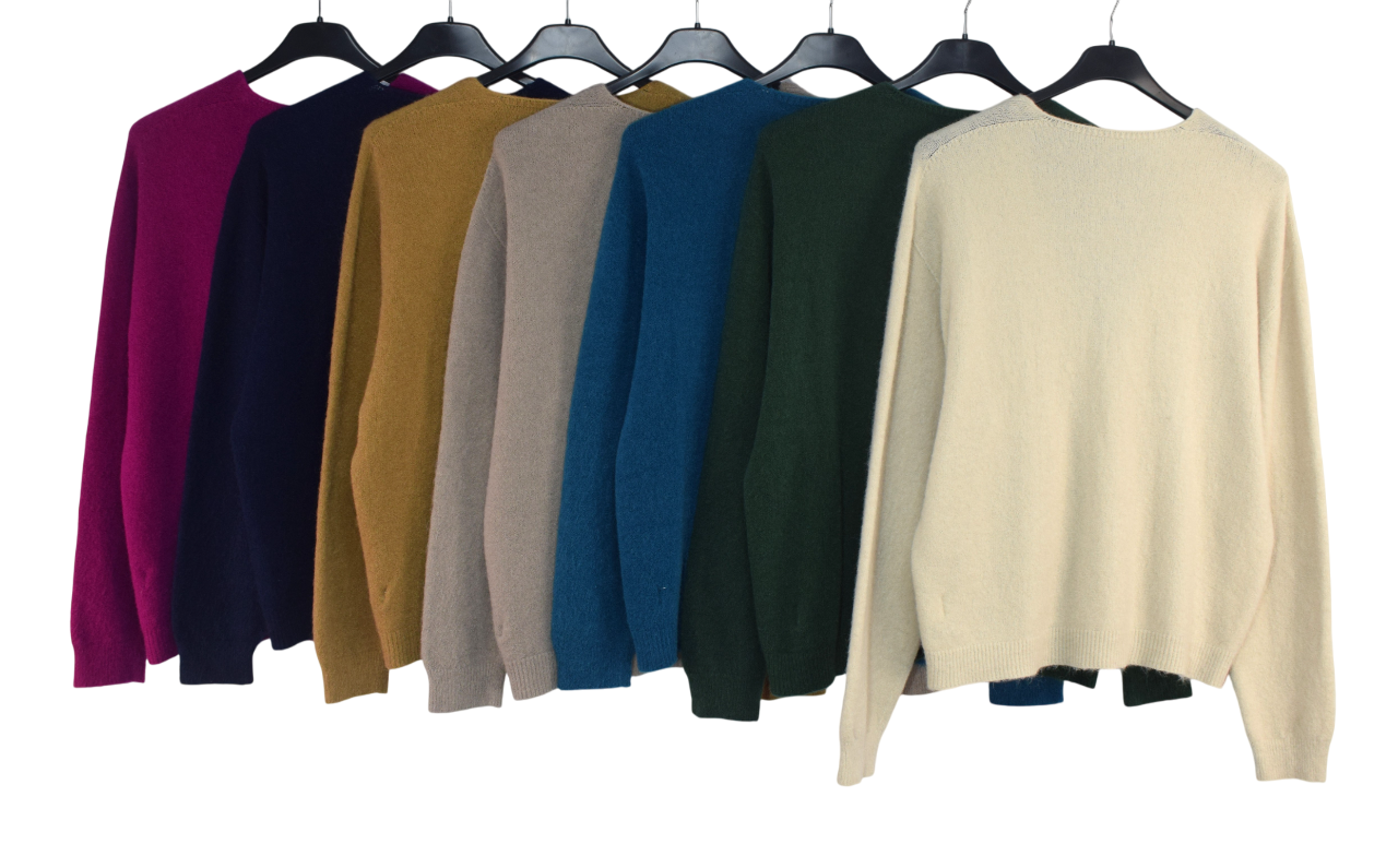 Ladies Italian Lagenlook Soft Knit V-Neck Button Through Long Sleeve Cardigan