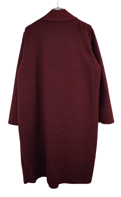 Ladies Italian Lagenlook Boucle Warm Winter Waterfall Collar Coat