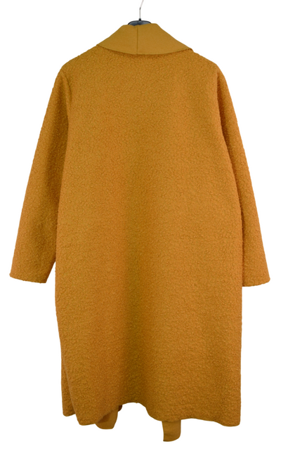 Ladies Italian Lagenlook Boucle Warm Winter Waterfall Collar Coat