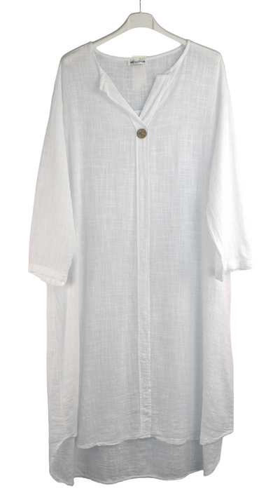 Oversized Cotton Linen Summer Tunic Dress For Women Soft Lightweight Dress Linen Blend Long Loose Fit Dress