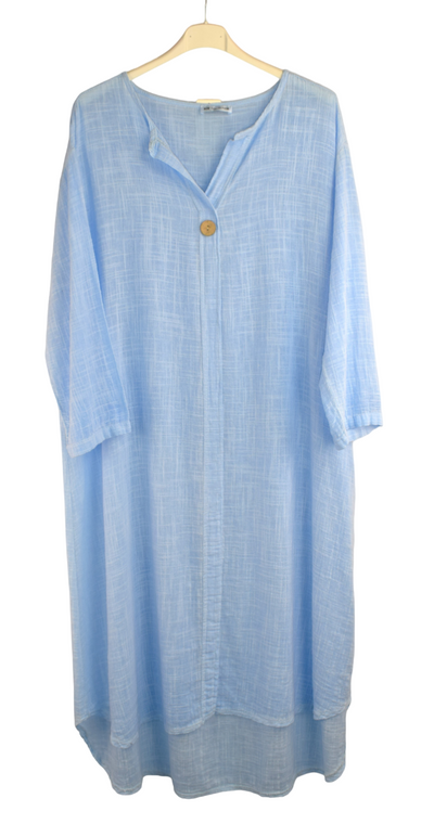 Oversized Cotton Linen Summer Tunic Dress For Women Soft Lightweight Dress Linen Blend Long Loose Fit Dress