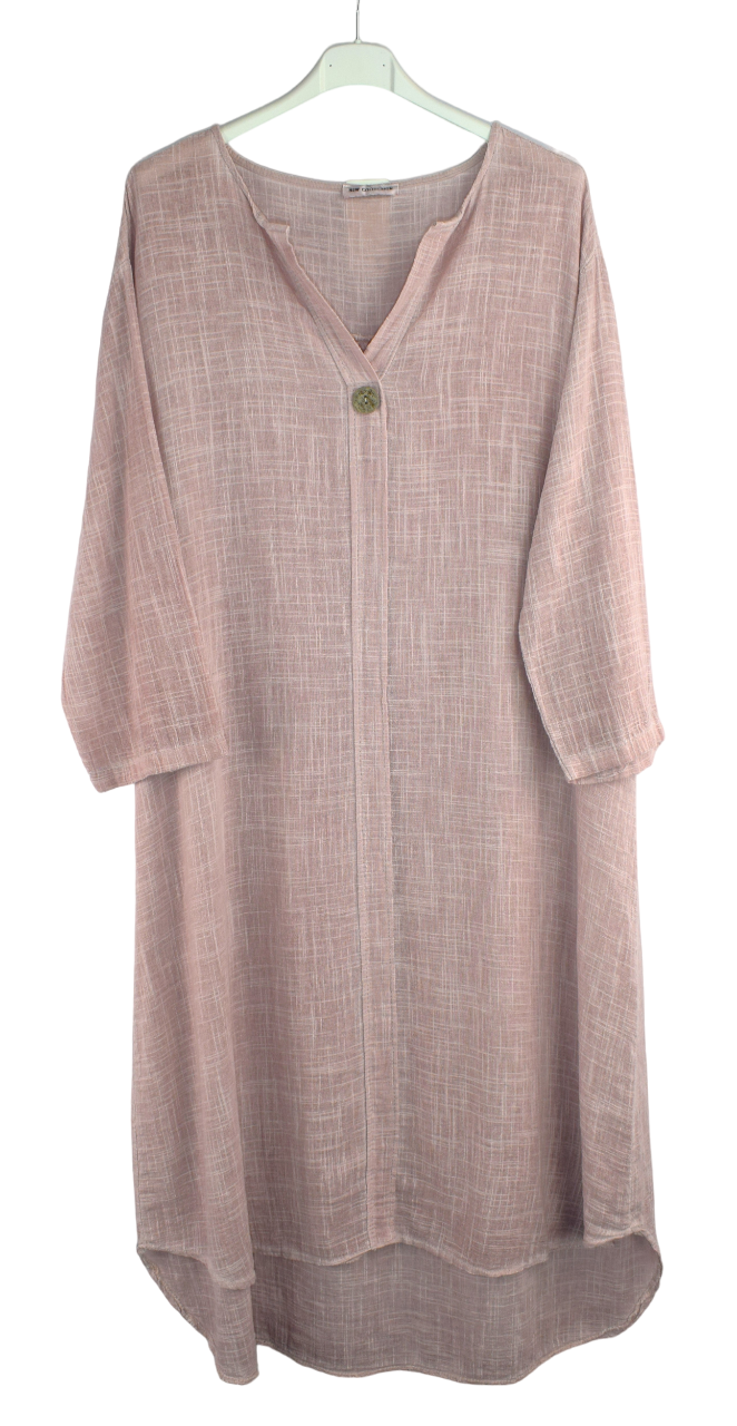 Oversized Cotton Linen Summer Tunic Dress For Women Soft Lightweight Dress Linen Blend Long Loose Fit Dress