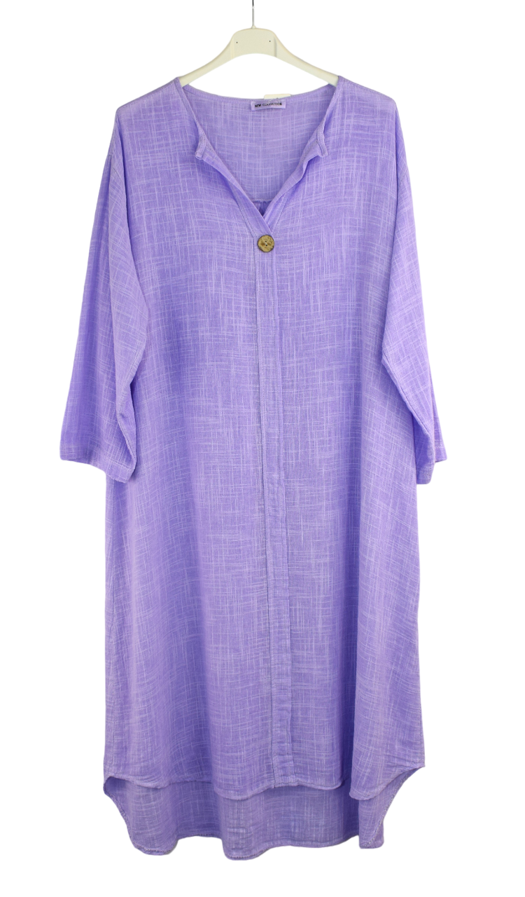 Oversized Cotton Linen Summer Tunic Dress For Women Soft Lightweight Dress Linen Blend Long Loose Fit Dress