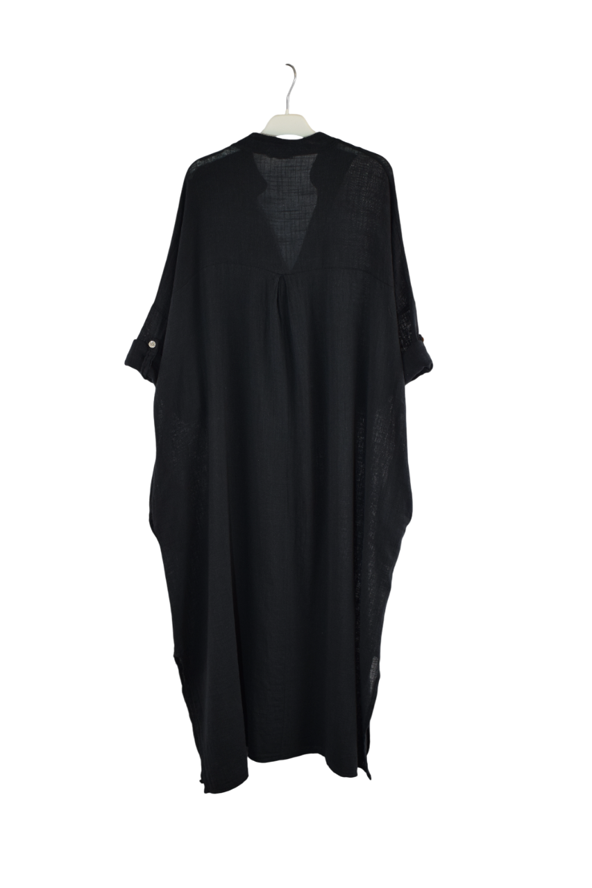 Ladies Italian Lagenlook Cotton Long Dress Lightweight Summer Dress