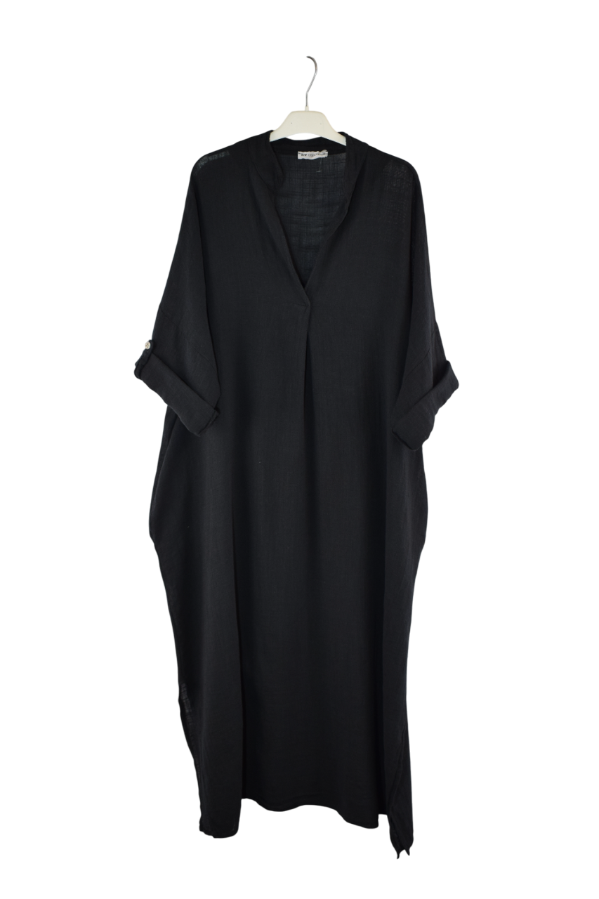 Ladies Italian Lagenlook Cotton Long Dress Lightweight Summer Dress