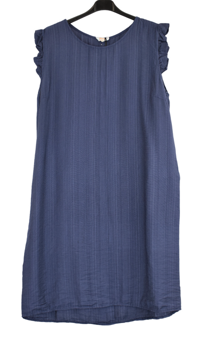 Ladies Italian Lagenlook Back Button Detail Summer Midi Dress