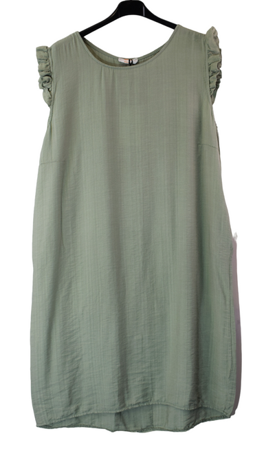 Ladies Italian Lagenlook Back Button Detail Summer Midi Dress