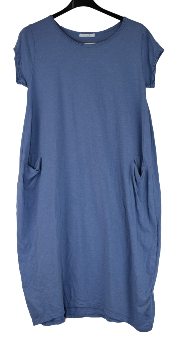 Ladies Italian Cotton Jersey Stretch Tunic Dress with Pockets