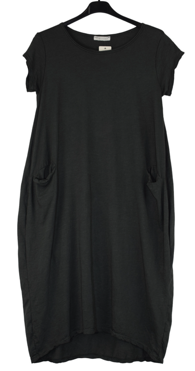 Ladies Italian Cotton Jersey Stretch Tunic Dress with Pockets