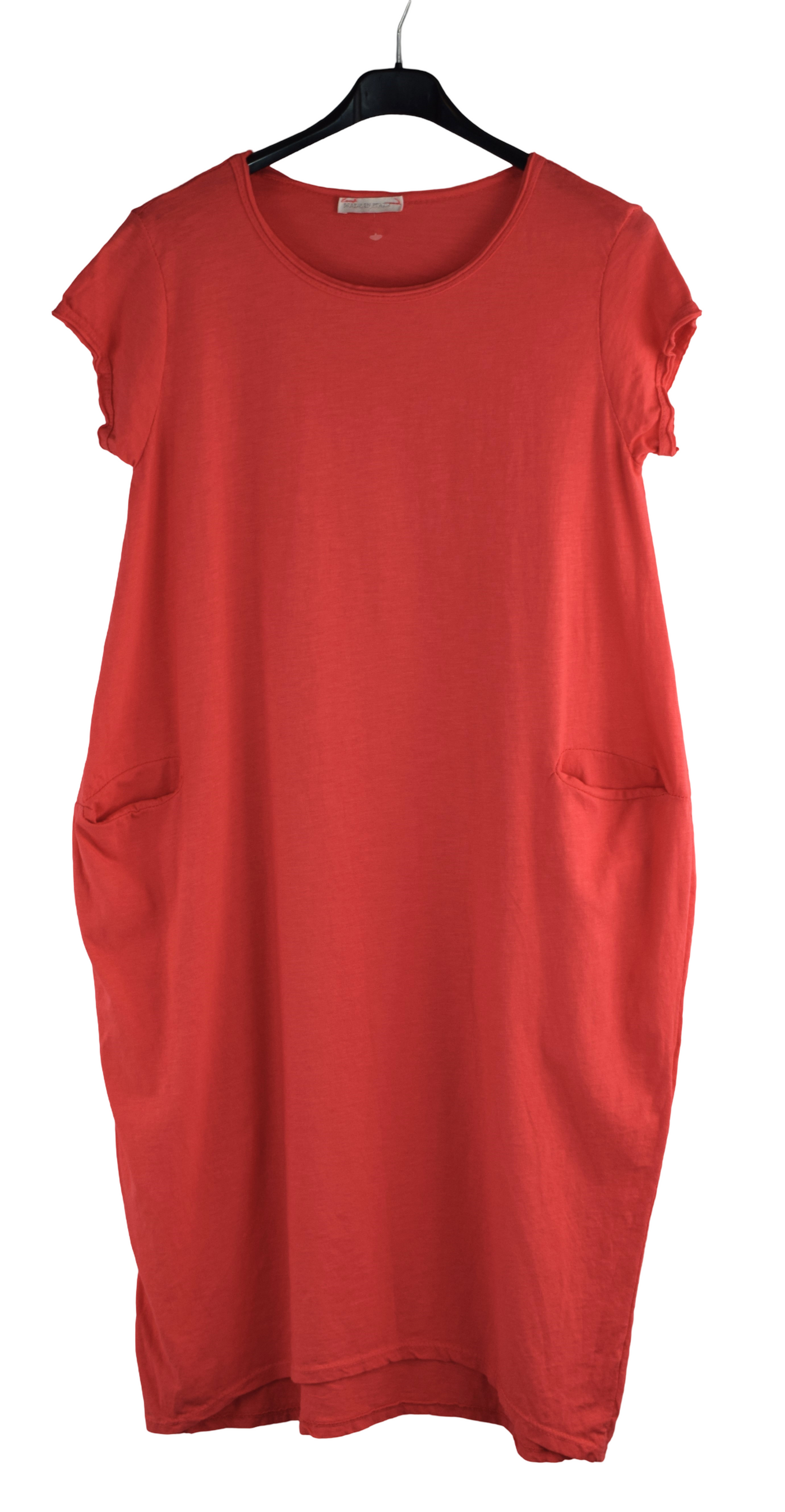 Ladies Italian Cotton Jersey Stretch Tunic Dress with Pockets