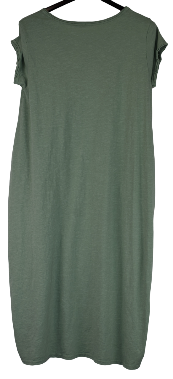 Ladies Italian Cotton Jersey Stretch Tunic Dress with Pockets