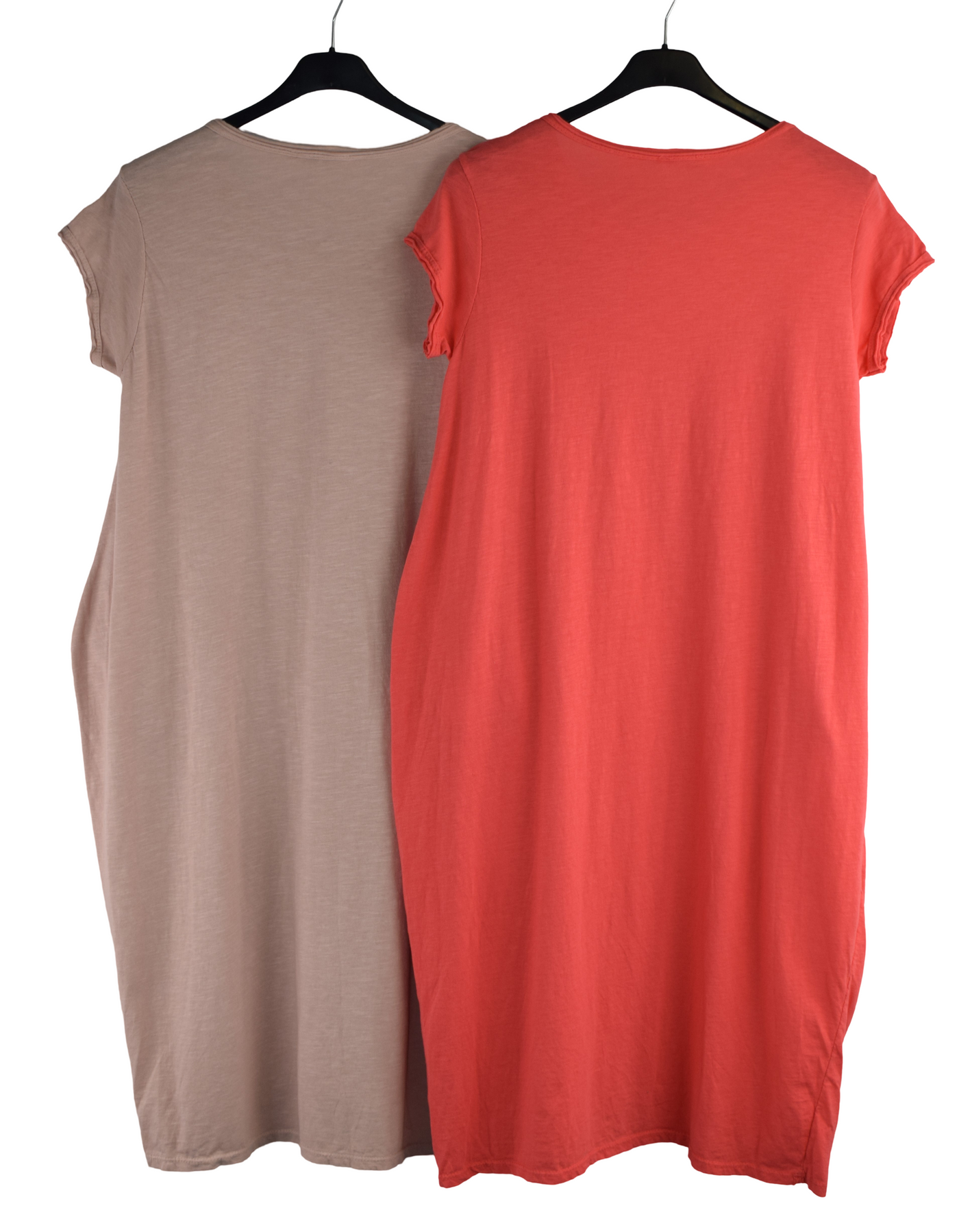Ladies Italian Cotton Jersey Stretch Tunic Dress with Pockets