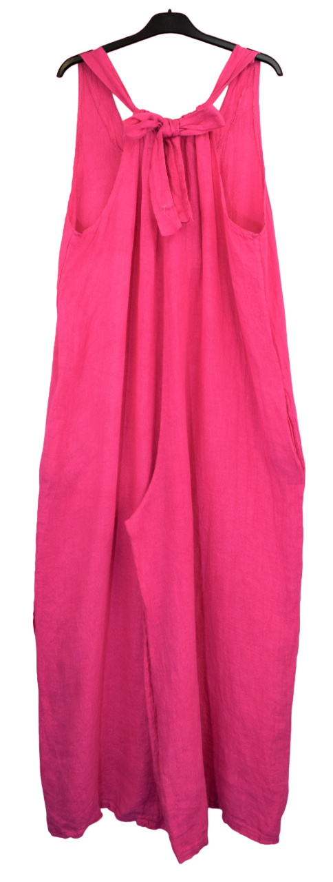 Ladies Italian Lagenlook Lightweight Summer Linen Jumpsuit with