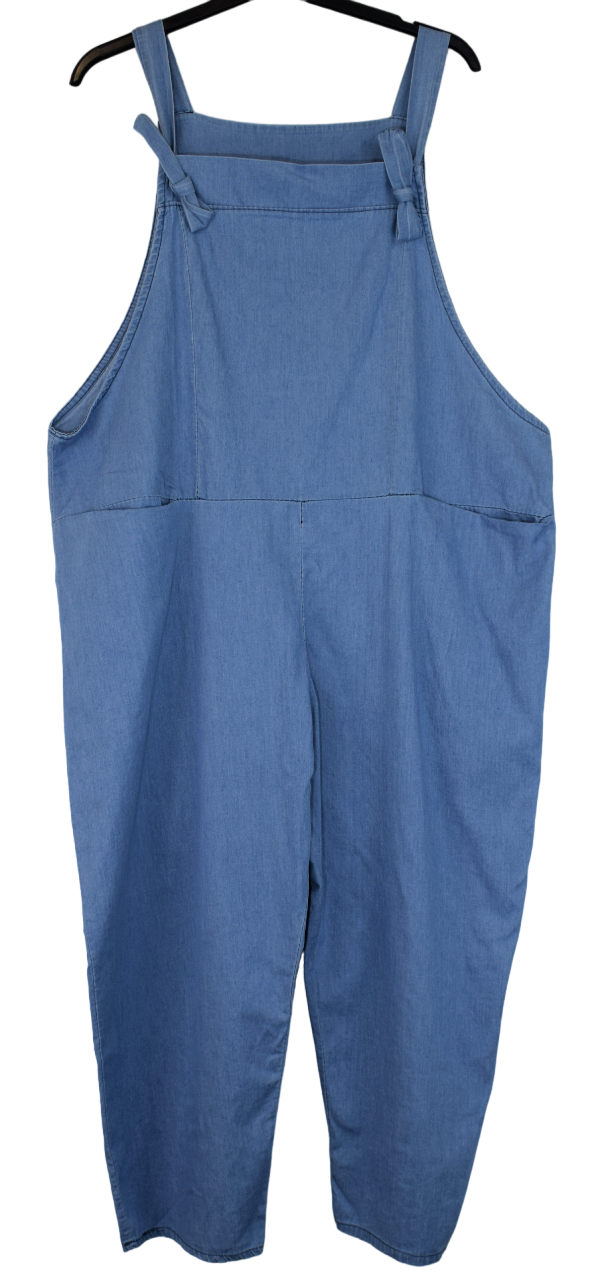 Ladies Italian Lagenlook Denim look Summer Dungarees SS24