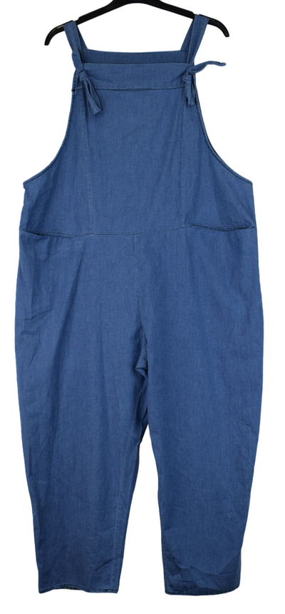 Ladies Italian Lagenlook Denim look Summer Dungarees SS24