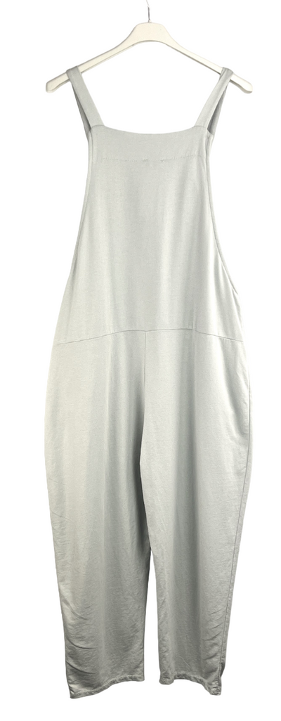 Ladies Italian Lagenlook Plain All-in-One Dungarees Jumpsuit