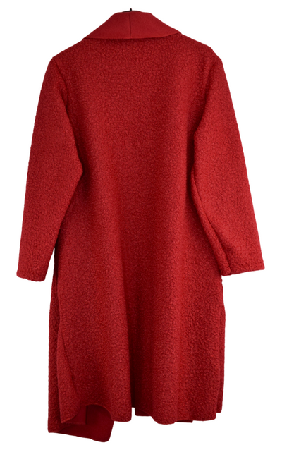 Mantel Teddy Coat Rot Akh Lagenlook Teddy Mantel Weinrot Ladies