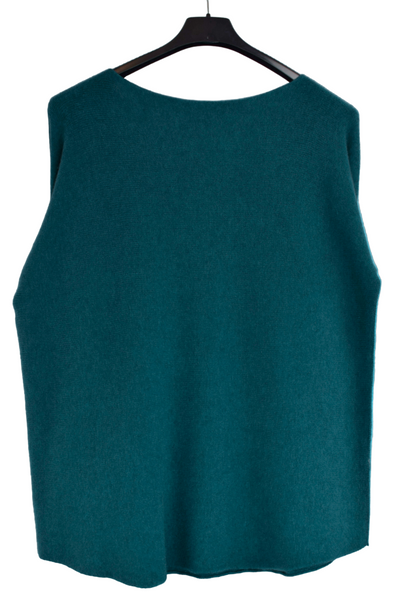 Ladies Italian Lagenlook Soft Plain Round Neck Short Jumper