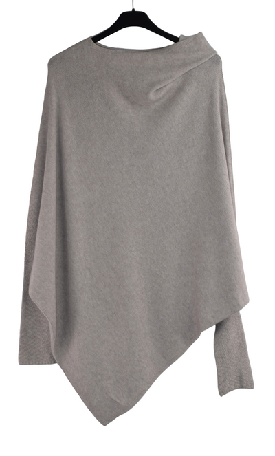 Italian Lagenlook Asymmetric Draped Jumper Off The Shoulder Knit Jumper