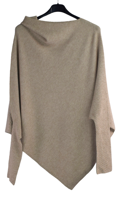 Italian Lagenlook Asymmetric Draped Jumper Off The Shoulder Knit Jumper