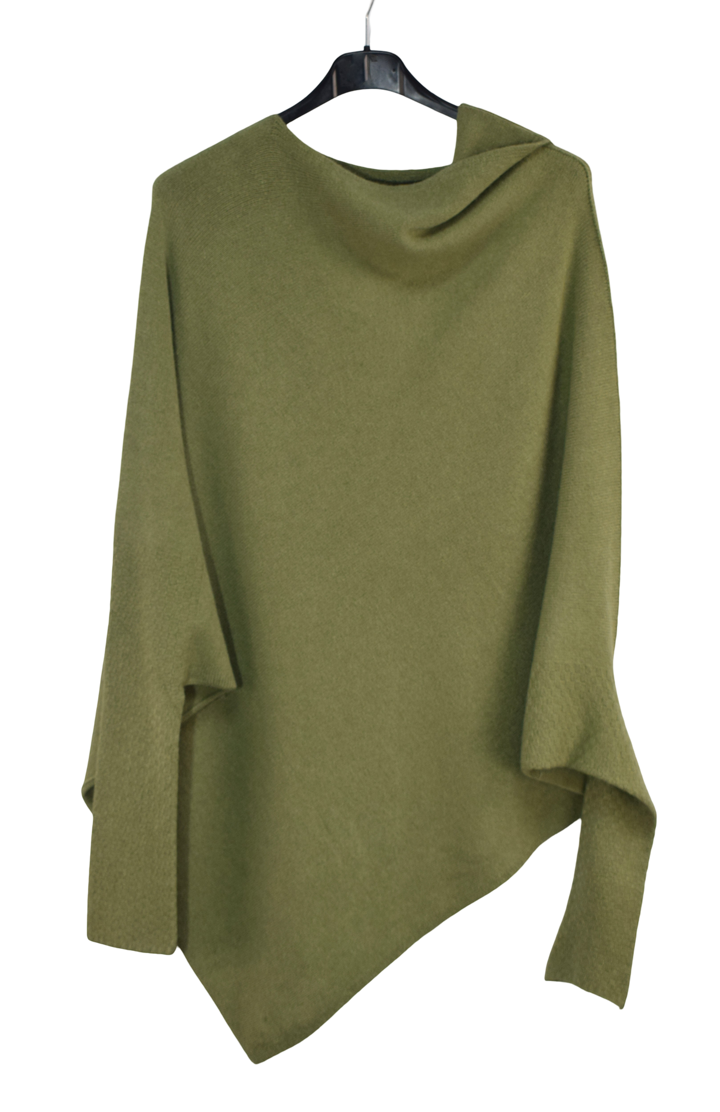 Italian Lagenlook Asymmetric Draped Jumper Off The Shoulder Knit Jumper