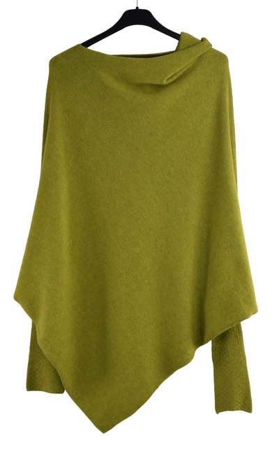 Italian Lagenlook Asymmetric Draped Jumper Off The Shoulder Knit Jumper