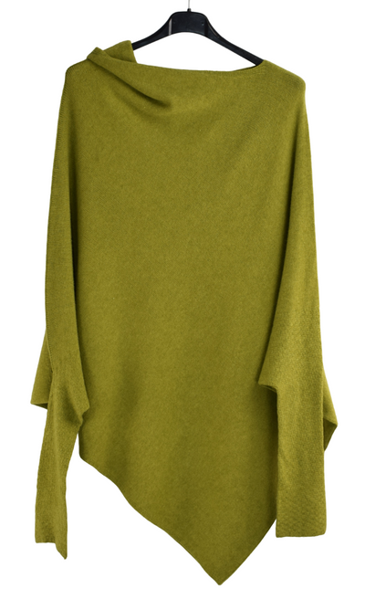 Italian Lagenlook Asymmetric Draped Jumper Off The Shoulder Knit Jumper