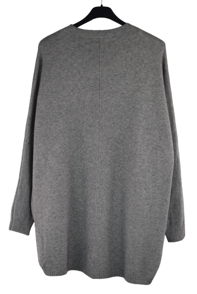 Italian Lagenlook Stitch Detail Jumper with Ribbed Side Detail Autumn Winter Collection