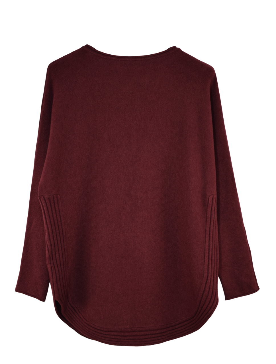 Ladies Italian Rounded Hemline Soft Knit Angora Wool Blend Jumper