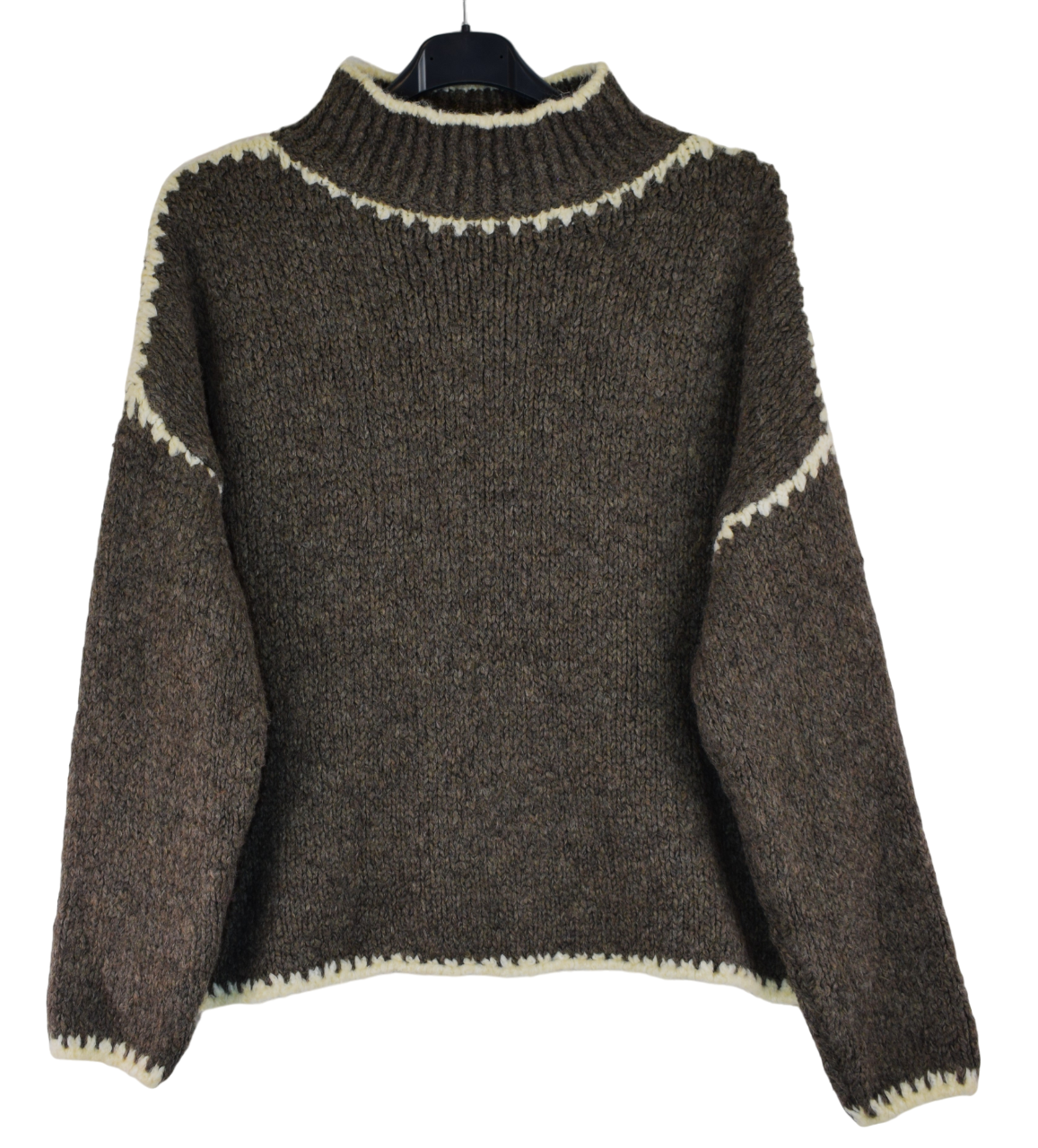 Ladies Italian Lagenlook Soft Cosy Wool Blend High Neck Blanket