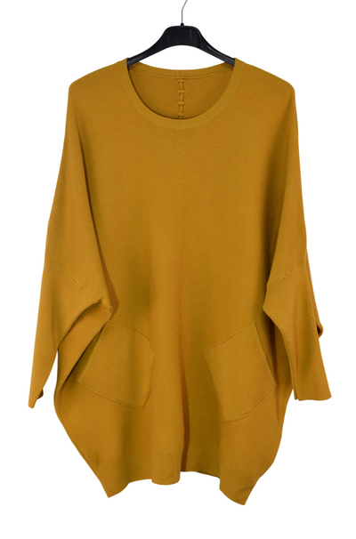 Ladies Italian Oversized Batwing Plait Design Jumper