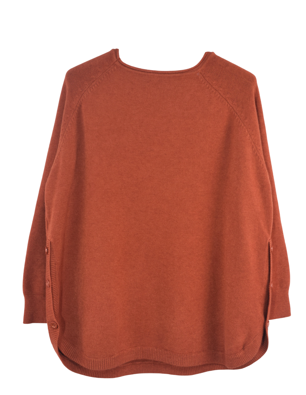 Ladies Italian Lagenlook Super Soft Side Button Detail Jumper with Pockets