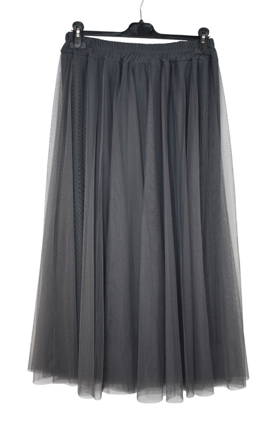 Women's Italian A-Line Tulle Mesh Skirt Plain